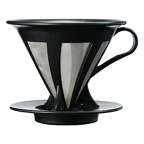 HARIO CFOD-02B Dripper, Caf Oar, Coffee, Drip, For 1-4 Cups, Black