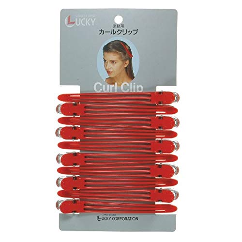 Lucky Curl Clip Jumbo C1205 Backing Red