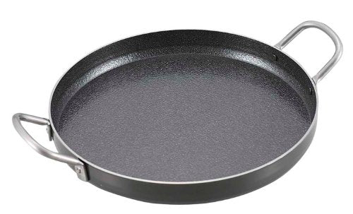 Captain Stag M-6692M-6692 BBQ Iron Plate, Fiber Line, Extra Thick, Round Iron Plate, 10.2 inches (26 cm)