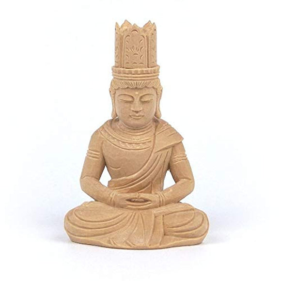 Kurita Buddha Statue Brand (Nyorai) Dainichi Nyorai Sitting Statue 2.0 Inch Body Only (Total Height 3.3 inches (8.5 cm), Width 2.4 inches (6 cm), Depth 2.0 inches (5 cm)), Cypress Wood High Quality Wood