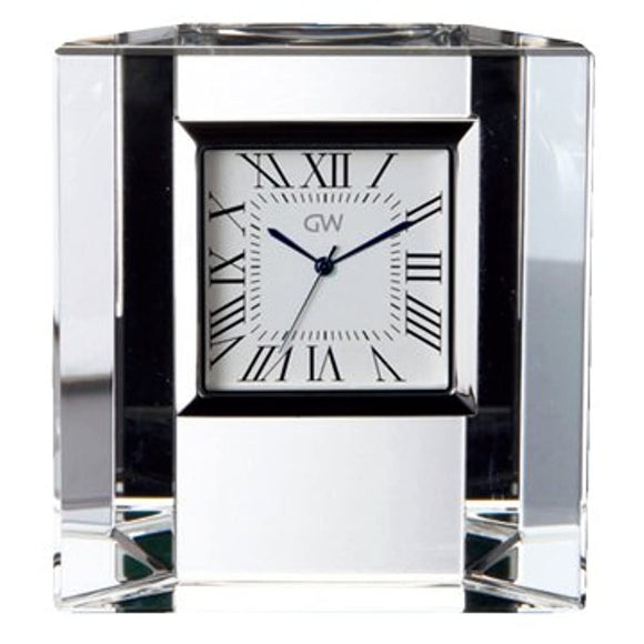 Narumi GLASSWORKS GW1000-11056 Piazza Desk Clock, Clear, 3.0 inches (7.5 cm)