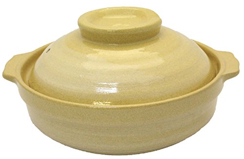 Brushed shallow clay pot 19 cm for 1 person (approx. 19 cm)