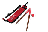 Reverse Scale Taiko Drum Master Personal Drumsticks Storage Case Set, Taper, Extra Grip Included (Double Rolls) 0.8 - 13.8 inches (20 - 350 mm), Red