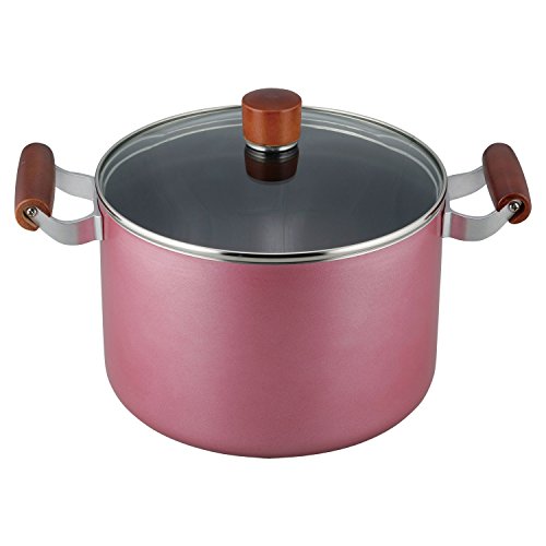 Peace Fraise Two-handed pot Stew pot Stewed dish Fusha 22cm with glass lid Fluororesin processing IH compatible FR-7504