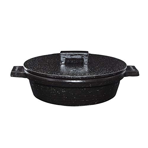 Hasezono Bistro Earthenware Pot Black Direct Fire Compatible Microwave Oven Compatible NCK-01 that can be fired in the air