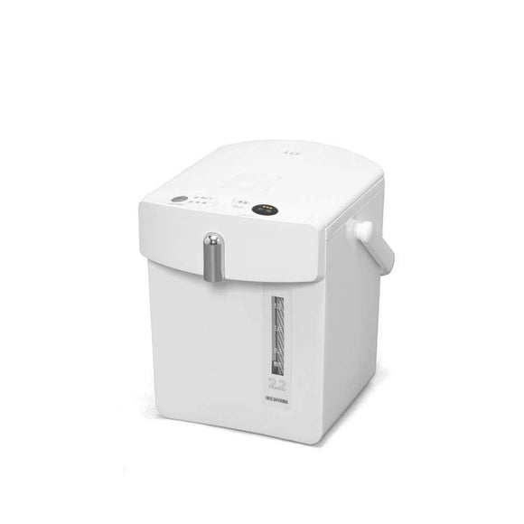 Iris Ohyama IMHD-022-W Electric Pot, 0.6 gal (2.2 L), Jar Pot, Heat Retention, Magnetic Cord, White