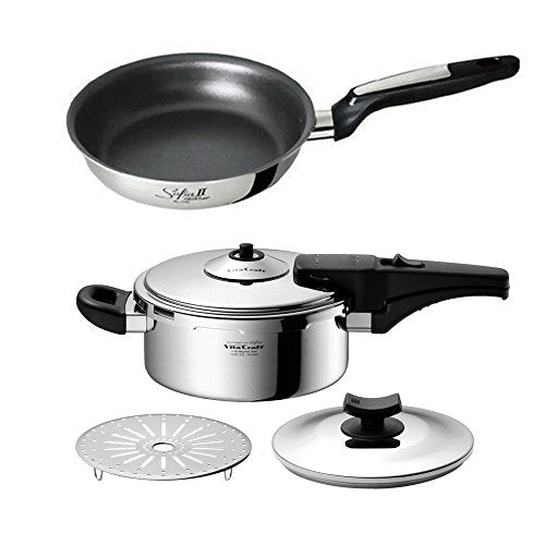 Vita Craft Frying Pan Pressure Cooker IH Compatible Super Pressure Cooker Alpha Value Set 2.5L 10 Year Warranty