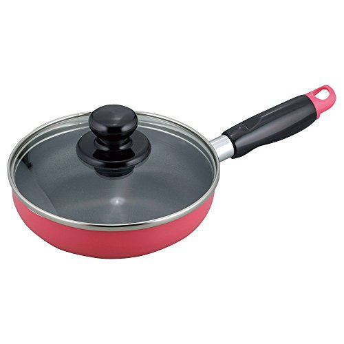 Peace Fraise Frying Pan Lunch Box Kachikore Mini Size 16cm Cherry Red Gas Fire Dedicated Fluororesin Processing KR-8259
