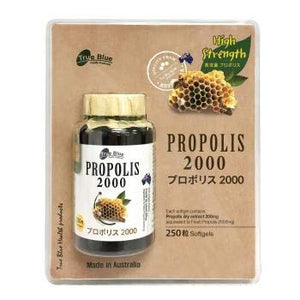 True Blue propolis 2000mg soft gel capsule 250 capsules True Blue Propolis 2000mg Soft Gel Capsule 250 Count