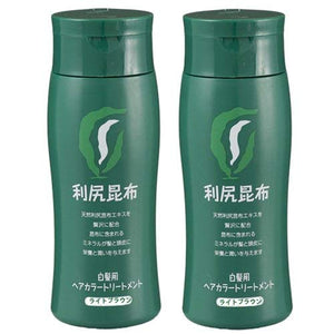 Pur Rishiri kelp hair color treatment gray hair dye (light brown) 200gx2 4582142694034