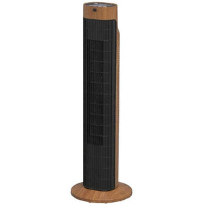 Iris Ohyama TWF-C73M Tower Fan, Slim, Left and Right Automatic Oscillation, Remote Control, Powerful Blower, 3 Levels of Airflow, Timer Included, Microcomputer Type, Wood Grain