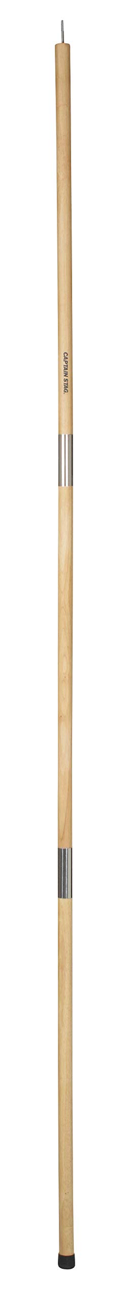 CAPTAIN STAG CS Classics Wooden Pole 240 3 Pieces UP-2651 Natural Assembly Size: (approx.) Φ32 x Length 1600mm (2 connections) ~ 2400mm (3 connections)