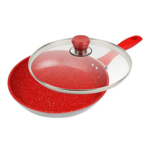 Flavor Stone Frying Pan Lid Set Red IH Compatible 28cm Diameter Frying Pan Set Domestic Genuine