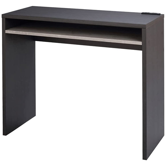 Iris Ohyama WDK-800 Desk, Table, Wood Desk, BlackAsh Gray, Width: Approx. 31.5 inches (80 cm)