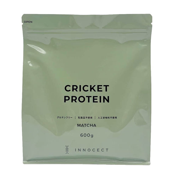 INNOCECT Cricket Protein Matcha Flavor Protein Artificial Sweetener Free Whey & Soy Free 25 Beauty Ingredients 600g
