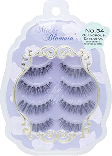 Mish Bloomin False Eyelashes Eyelash No.
 34 glamorous extensions 4 pairs