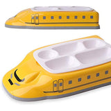 Shinkansen Lunch Plate, Heso Production (Train, Railway, Children's Goods) (Doctor Yellow)