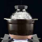 HARIO GNR-150-B-AZ Rice Pot with Glass Lid, For 1 Cup, Banko Ware Rice Cooking, Earthenware Pot