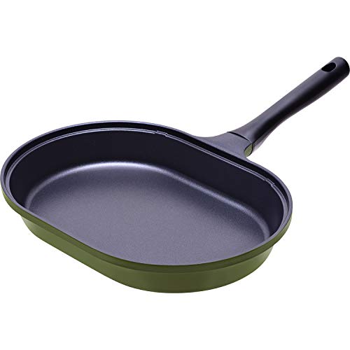 Peace Fraise Frying pan that can hold pasta without breaking 22 x 32 cm Diamond coat for gas fire RB-1212