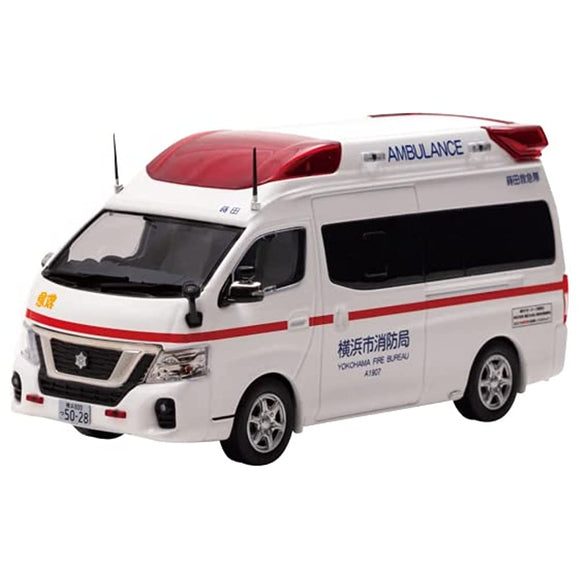 CARNEL CN431802 1/43 Nissan Paramedic 2018 Yokohama City Fire Department, High Standard Ambulance, Finished Product