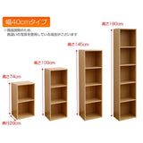 Yamazen CAB-7540 (LBR) A4 Storage Color Box, 2 Tiers, Width 15.7 inches (40 cm), Height 29.1 inches (74 cm), Light Brown
