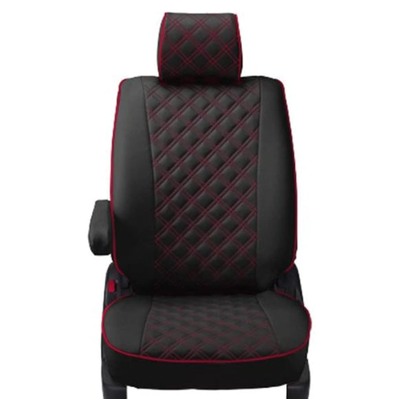 Clazzio EH-0323 SEAT COVERS, N-BOXN-BOX Custom, Clazzio Quilted, Black x Red Stitching
