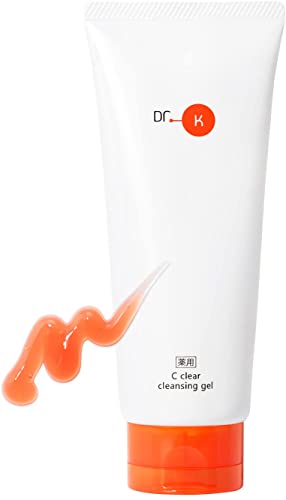 Doctor Kei (Dr.K) Medicated C Clear Cleansing Gel (Quasi-drug) [Makeup Remover] Vitamin C Derivative Pores W No Face Wash Required Eyelashes OK Cleansing