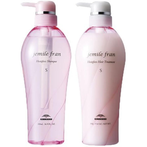 Milbon Gemile Fran Heat Gloss S Shampoo 500mL + Treatment 500g Set