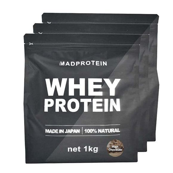 MADPROTEIN Whey Protein No artificial sweeteners Domestic manufacturing 10 types to choose from (WPC) (rich chocolate, 3kg)