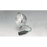 Kijima 205-303 Custom Headlight, Bett Type, 6 Inch, Male Terminal & H4 Coupler, Black, Plated