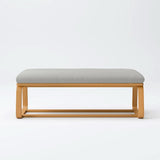 Muji 44617090 Cover, Heather Light Gray, Cotton Canvas, Bench for Living Room or Dining Room, For 1 Use