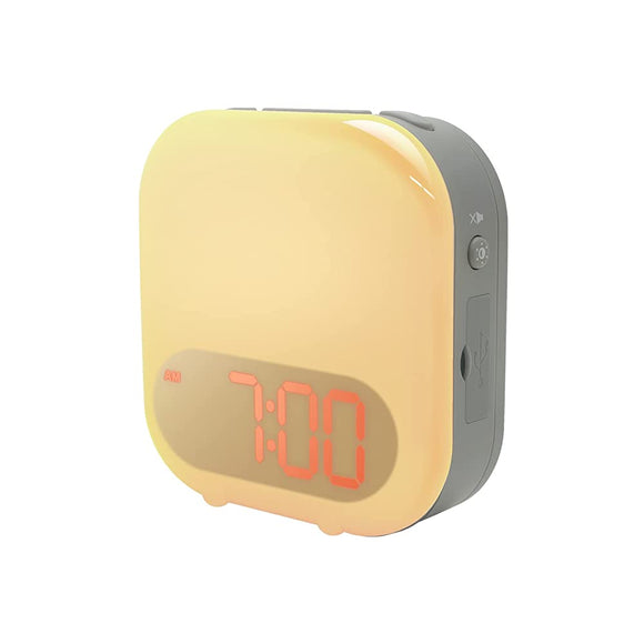 HIKARIDE Light vibration clock light vibration sound alarm wake -up digital hikariide gray