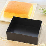 Asai Shoten Original BK Silicone Processed Aluminum Castella Shape, Black