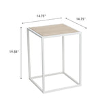 Yamazaki Industries 3324 Side Table, Tower, Square, White