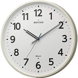 Rhythm 8MYA41SR03 Wall Clock, Bluetooth Dedicated App, Perfect for Time, White, 13.8 x 1.9 inches (35 x 4.8 cm)