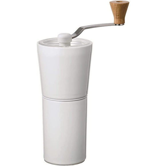 HARIO S-CCG-2-W Ceramic Coffee Grinder Coffee Powder, 1.1 oz (30 g), White, Simple