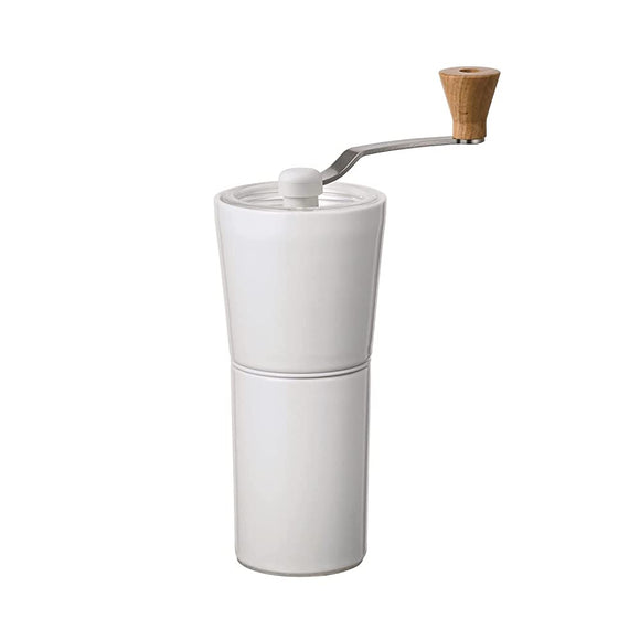 HARIO S-CCG-2-W Ceramic Coffee Grinder, 1.1 oz (30 g), White, Arita Ware Simple