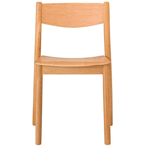 MUJI 76606475 Oak Wood Dining Chair, R Width 19.3 x Depth 18.7 x Height 29.7 inches (49 x 47.5 x 75.5 cm)