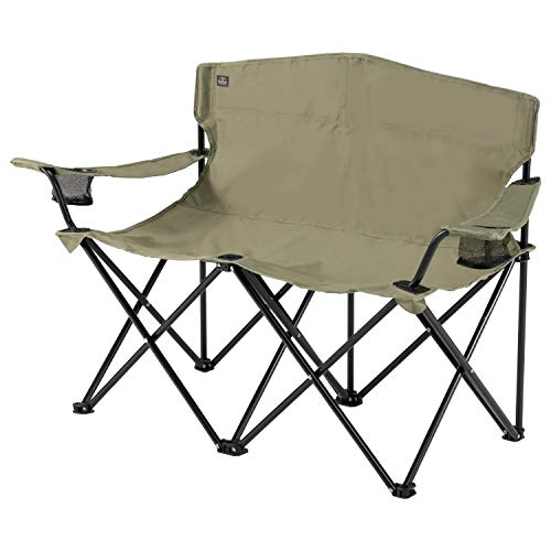Bundok (Bandock) Twin chair BD-121 <beige khaki cation native> Outdoor with storage case 1-2 people 1225x500x790mm