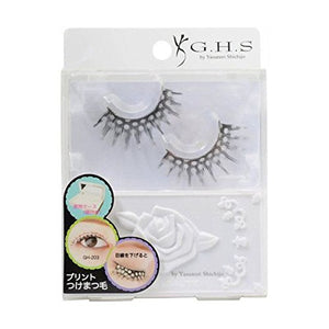 G.H.S Printed false eyelashes Prima Doll Dot SI with special case GH-203 (1 pair)