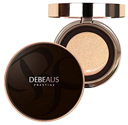 Cushion foundation, DEBEAUS with refill, Korean cosmetics, high coverage, unbreakable human stem cell culture