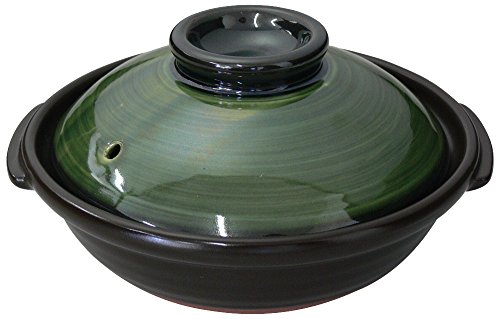 Suzuki, Banko ware Kyo-type clay pot No. 6 (for 1 person) Oribe glaze 5342-4065