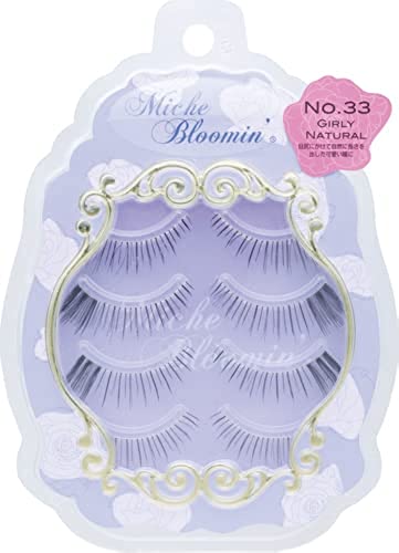 Mish Bloomin False Eyelashes Eyelash No.33 Girly Natural 4 Pairs