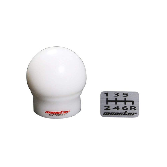 MONSTER SPORT 831126-7650m Monster Shift Knob, C Type, M12 X P1.25, Spherical Shape, White, φ = 1.9 Inches (47 mm), H = 2.0 Inches (51.5 mm), SWIFT SPORT [ZC33S]