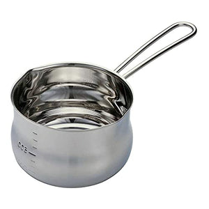 Shimomura Kohan One-handed pan Milk pan Wire handle Made in Japan Stainless gas fire only 12cm 1L 14966 Tsubamesanjo