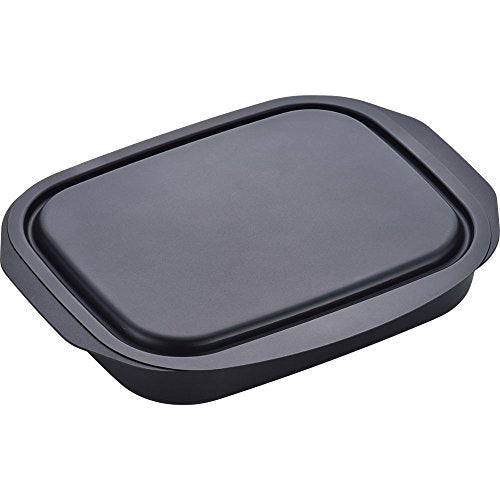 Peace Fraise Grill Pan Bake Steam Steam Reheat Ranchini Square 17 × 22cm with lid Iron RA-9505