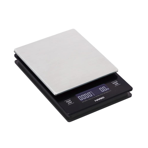 HARIO VSTMN-2000HSV V60 Metal Drip Scale, Approx. 21.3 oz (600 g), Hairline Silver, Width 4.7 x Depth 6.9 x Height 1.2 inches (120 x 175 x 31 mm)