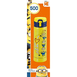 Captain Stag UY-8044 Minions Water Bottle, Stainless Steel Bottle, Direct Drinking, Double Stainless Steel, Vacuum Insulated, Heat Retention, Cold Retention, Lightweight, One-Touch, Personal Bottle, 16.9 fl oz (500 ml), Mini On/Banana Art