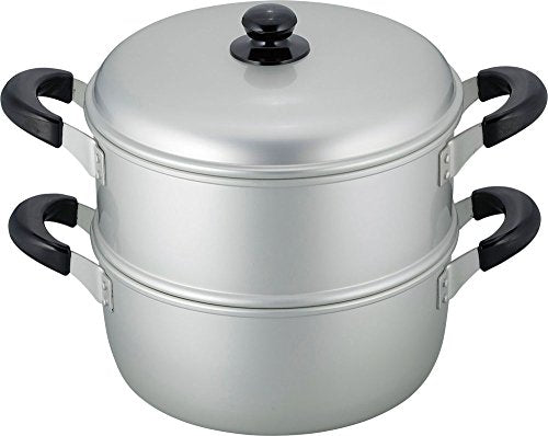 Peacefully dubbed two-stage steamer Steamed dish Dancer 26cm Lightweight type Alumite processing Gas fire only MR-7591