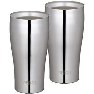 THERMOS JCY-400GP1 SM Vacuum Insulated Tumbler Set, 13.5 fl oz (400 ml), Stainless Steel Mirror